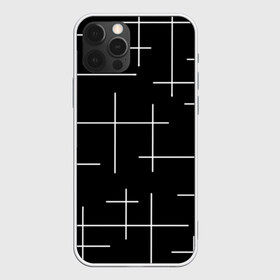 Чехол для iPhone 12 Pro Max с принтом Geometric (2) , Силикон |  | geometric | белый | геометрик | линии | текстура | чёрный