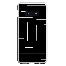 Чехол для Samsung S10E с принтом Geometric (2) , Силикон | Область печати: задняя сторона чехла, без боковых панелей | geometric | белый | геометрик | линии | текстура | чёрный