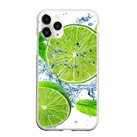 Чехол для iPhone 11 Pro матовый с принтом Свежесть лайма , Силикон |  | Тематика изображения на принте: бармен | витамины | диета | коктель | куб | лед | мороз | новинки | холодный | цвет