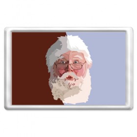 Магнит 45*70 с принтом Санта Клаус в стиле WPAP , Пластик | Размер: 78*52 мм; Размер печати: 70*45 | веселье | дед мороз | новый год | праздник | санта