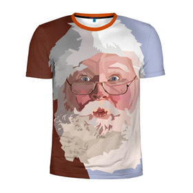 Мужская футболка 3D спортивная с принтом Санта Клаус в стиле WPAP , 100% полиэстер с улучшенными характеристиками | приталенный силуэт, круглая горловина, широкие плечи, сужается к линии бедра | веселье | дед мороз | новый год | праздник | санта
