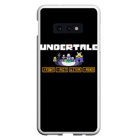 Чехол для Samsung S10E с принтом Undertale 4 , Силикон | Область печати: задняя сторона чехла, без боковых панелей | альфис | андайн | андертейл | асгор | дримурр | меттатон | папирус | подземелье | санс | ториэль | флауи | фриск