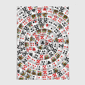 Постер с принтом Игральные карты 3 , 100% бумага
 | бумага, плотность 150 мг. Матовая, но за счет высокого коэффициента гладкости имеет небольшой блеск и дает на свету блики, но в отличии от глянцевой бумаги не покрыта лаком | карты | настольные игры | пасьянс | покер