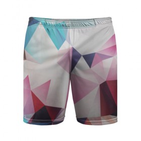 Мужские шорты 3D спортивные с принтом LOW POLY ,  |  | Тематика изображения на принте: геометрия | стиль | треугольники