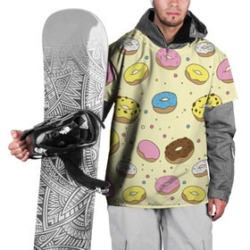 Накидка на куртку 3D с принтом Сладкие пончики , 100% полиэстер |  | Тематика изображения на принте: булочки | гомер симпсон | еда | пончики | сладости
