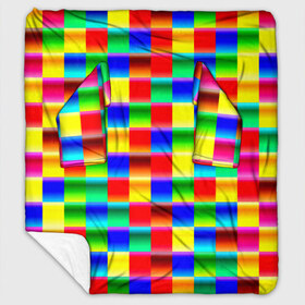 Плед с рукавами с принтом Кубики , 100% полиэстер | Закругленные углы, все края обработаны. Ткань не мнется и не растягивается. Размер 170*145 | абстракция | кубики | пиксели | плитка | разноцветный | яркий