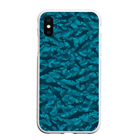 Чехол для iPhone XS Max матовый с принтом Акулы , Силикон | Область печати: задняя сторона чехла, без боковых панелей | камуфляж | море | океан | рыба | рыбак | рыбалка