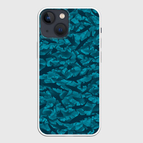 Чехол для iPhone 13 mini с принтом Акулы ,  |  | камуфляж | море | океан | рыба | рыбак | рыбалка