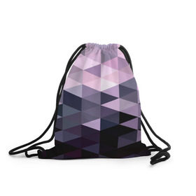 Рюкзак-мешок 3D с принтом Pixel Polygon , 100% полиэстер | плотность ткани — 200 г/м2, размер — 35 х 45 см; лямки — толстые шнурки, застежка на шнуровке, без карманов и подкладки | геометрия | полигоны | треугольник