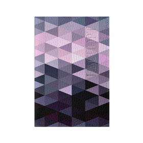 Обложка для паспорта матовая кожа с принтом Pixel Polygon , натуральная матовая кожа | размер 19,3 х 13,7 см; прозрачные пластиковые крепления | геометрия | полигоны | треугольник