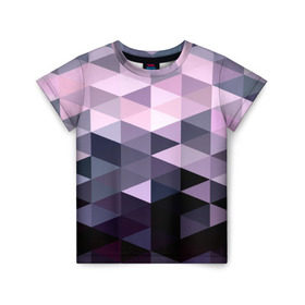 Детская футболка 3D с принтом Pixel Polygon , 100% гипоаллергенный полиэфир | прямой крой, круглый вырез горловины, длина до линии бедер, чуть спущенное плечо, ткань немного тянется | геометрия | полигоны | треугольник