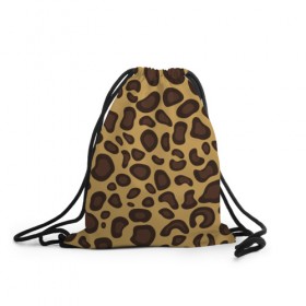 Рюкзак-мешок 3D с принтом Шкура леопарда , 100% полиэстер | плотность ткани — 200 г/м2, размер — 35 х 45 см; лямки — толстые шнурки, застежка на шнуровке, без карманов и подкладки | 