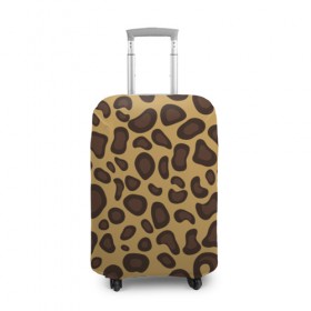 Чехол для чемодана 3D с принтом Шкура леопарда , 86% полиэфир, 14% спандекс | двустороннее нанесение принта, прорези для ручек и колес | 