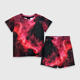 Детский костюм с шортами 3D с принтом Space ,  |  | space | stars | вселенная | галактика | звёзды | космическое пространство | космос | созвездие