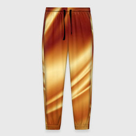 Мужские брюки 3D с принтом Golden Silk , 100% полиэстер | манжеты по низу, эластичный пояс регулируется шнурком, по бокам два кармана без застежек, внутренняя часть кармана из мелкой сетки | gold | golden silk | textile | texture | золотой шёлк | текстиль | текстура | ткань