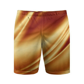 Мужские шорты 3D спортивные с принтом Golden Silk ,  |  | gold | golden silk | textile | texture | золотой шёлк | текстиль | текстура | ткань