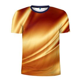 Мужская футболка 3D спортивная с принтом Golden Silk , 100% полиэстер с улучшенными характеристиками | приталенный силуэт, круглая горловина, широкие плечи, сужается к линии бедра | Тематика изображения на принте: gold | golden silk | textile | texture | золотой шёлк | текстиль | текстура | ткань