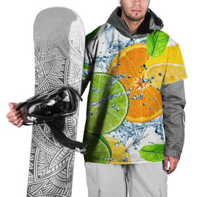 Накидка на куртку 3D с принтом Мятный смузи , 100% полиэстер |  | Тематика изображения на принте: вода | еда | зима | искусство | лайм | лимон | листья | новинки | природа | солнце | фрукты