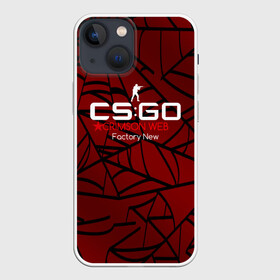 Чехол для iPhone 13 mini с принтом cs:go   Crimson Web Style Factory New (Кровавая паутина | Прям с завода) ,  |  | blood | crimson | cs | csgo | web | го | кровь | кс | паутина