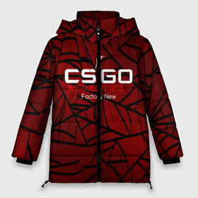 Женская зимняя куртка Oversize с принтом cs:go - Crimson Web Style Factory New (Кровавая паутина | Прям с завода) , верх — 100% полиэстер; подкладка — 100% полиэстер; утеплитель — 100% полиэстер | длина ниже бедра, силуэт Оверсайз. Есть воротник-стойка, отстегивающийся капюшон и ветрозащитная планка. 

Боковые карманы с листочкой на кнопках и внутренний карман на молнии | Тематика изображения на принте: blood | crimson | cs | csgo | web | го | кровь | кс | паутина