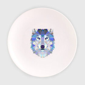Тарелка 3D с принтом Полигональный волк , фарфор | диаметр - 210 мм
диаметр для нанесения принта - 120 мм | волк | геометрический рисунок | голова | животные | фауна