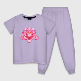 Детская пижама хлопок с принтом Индийский Лотос , 100% хлопок |  брюки и футболка прямого кроя, без карманов, на брюках мягкая резинка на поясе и по низу штанин
 | Тематика изображения на принте: индийский | йога | лотос | цветок