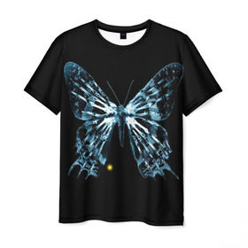 Мужская футболка 3D с принтом За Гранью , 100% полиэфир | прямой крой, круглый вырез горловины, длина до линии бедер | бабочка | грань | за гранью | кости | рентген