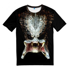 Мужская футболка 3D с принтом Хищник , 100% полиэфир | прямой крой, круглый вырез горловины, длина до линии бедер | predator | инопланетянин | кино | нежить | о.м.с.к. | охотник | хищник