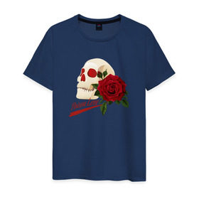 Мужская футболка хлопок с принтом Poison Love , 100% хлопок | прямой крой, круглый вырез горловины, длина до линии бедер, слегка спущенное плечо. | death | готика | готичная | любовь | роза | череп | эмо | яд