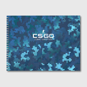 Альбом для рисования с принтом cs:go - Cobalt Disruption (Ржавый кобальт) , 100% бумага
 | матовая бумага, плотность 200 мг. | cobalt | cs | csgo | desert | disruption | eagle | го | кобальт | кс | ржавый