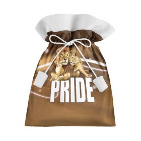 Подарочный 3D мешок с принтом Pride , 100% полиэстер | Размер: 29*39 см | lion | голова животного | кот | кошка | лев | хищник | царь | цвет