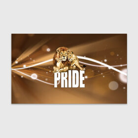 Бумага для упаковки 3D с принтом Pride , пластик и полированная сталь | круглая форма, металлическое крепление в виде кольца | lion | голова животного | кот | кошка | лев | хищник | царь | цвет