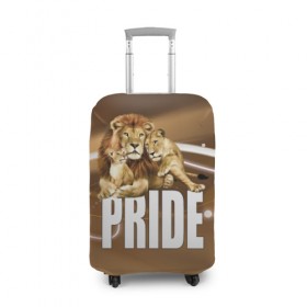 Чехол для чемодана 3D с принтом Pride , 86% полиэфир, 14% спандекс | двустороннее нанесение принта, прорези для ручек и колес | lion | голова животного | кот | кошка | лев | хищник | царь | цвет