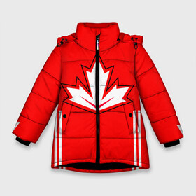 Зимняя куртка для девочек 3D с принтом Сборная Канады по хоккею 2016 , ткань верха — 100% полиэстер; подклад — 100% полиэстер, утеплитель — 100% полиэстер. | длина ниже бедра, удлиненная спинка, воротник стойка и отстегивающийся капюшон. Есть боковые карманы с листочкой на кнопках, утяжки по низу изделия и внутренний карман на молнии. 

Предусмотрены светоотражающий принт на спинке, радужный светоотражающий элемент на пуллере молнии и на резинке для утяжки. | Тематика изображения на принте: world cup hockey | брент бёрс | вратарь | дрю даути | защитник | канада | клюшка | кубок мира | нападающий | петерс билл | сanada | сборная канады | сидни патрик кросби | хоккей | хоккейная форма | шайба