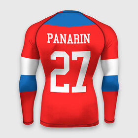 Мужской рашгард 3D с принтом Форма  № 27 PANARIN ,  |  | 27 panarin | world cup hockey | клюшка | кубок мира | панарин артем | россия | сборная россии | хоккейная форма | шайба