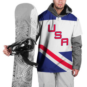 Накидка на куртку 3D с принтом Сборная по хоккею USA , 100% полиэстер |  | usa | world cup hockey | америка | вратарь | дастин бафли | защитник | клюшка | кубок мира | нападающий | сборная сша | сша | хоккей | хоккейная форма | шайба