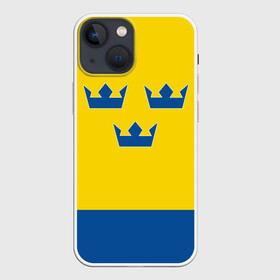 Чехол для iPhone 13 mini с принтом Сборная Швеции по Хоккею ,  |  | sweden | world cup hockey | виктор хедман | вратарь | защитник | клюшка | кубок мира | нападающий | сборная канады | хоккей | хоккейная форма | швеция | эрик карлссон