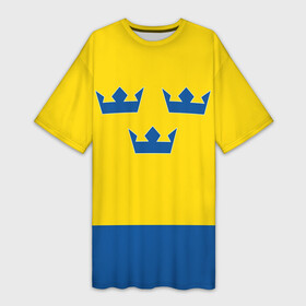 Платье-футболка 3D с принтом Сборная Швеции по Хоккею ,  |  | sweden | world cup hockey | виктор хедман | вратарь | защитник | клюшка | кубок мира | нападающий | сборная канады | хоккей | хоккейная форма | швеция | эрик карлссон