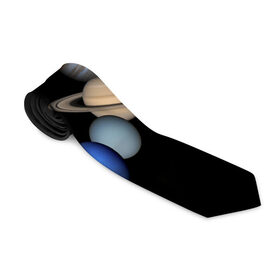 Галстук 3D с принтом Парад планет , 100% полиэстер | Длина 148 см; Плотность 150-180 г/м2 | Тематика изображения на принте: звёзды | космическое пространство | космос | планета | созвездие
