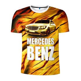 Мужская футболка 3D спортивная с принтом Mercedes Benz , 100% полиэстер с улучшенными характеристиками | приталенный силуэт, круглая горловина, широкие плечи, сужается к линии бедра | benz | mercedes | авто | автомобиль | водитель | машина | мерседес бенц | тачка