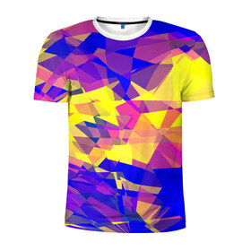 Мужская футболка 3D спортивная с принтом Abstract Color , 100% полиэстер с улучшенными характеристиками | приталенный силуэт, круглая горловина, широкие плечи, сужается к линии бедра | геометрия | полигон | треугольники | яркий