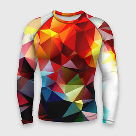 Мужской рашгард 3D с принтом Polygon ,  |  | геометрия | полигоны | разноцветный | яркий