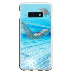 Чехол для Samsung S10E с принтом swimmer , Силикон | Область печати: задняя сторона чехла, без боковых панелей | Тематика изображения на принте: пловец