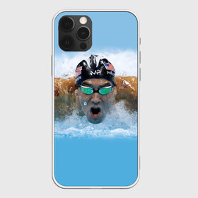 Чехол для iPhone 12 Pro с принтом swimmer , силикон | область печати: задняя сторона чехла, без боковых панелей | Тематика изображения на принте: пловец