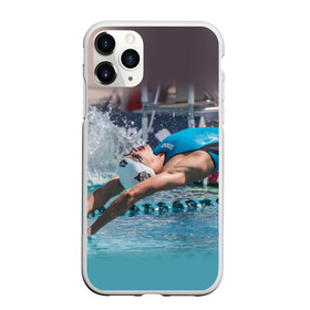 Чехол для iPhone 11 Pro Max матовый с принтом Пловец , Силикон |  | Тематика изображения на принте: swimmer