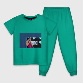 Детская пижама хлопок с принтом Пловец , 100% хлопок |  брюки и футболка прямого кроя, без карманов, на брюках мягкая резинка на поясе и по низу штанин
 | Тематика изображения на принте: swimmer