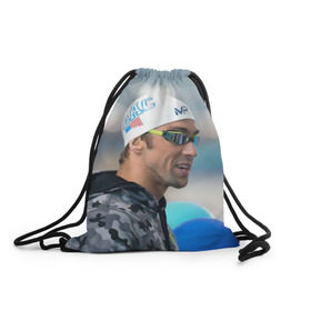 Рюкзак-мешок 3D с принтом Swimmer , 100% полиэстер | плотность ткани — 200 г/м2, размер — 35 х 45 см; лямки — толстые шнурки, застежка на шнуровке, без карманов и подкладки | пловец