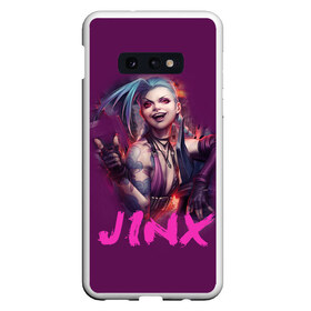 Чехол для Samsung S10E с принтом Jinx , Силикон | Область печати: задняя сторона чехла, без боковых панелей | l.o.l | league of legends | игры | лига легенд | лол