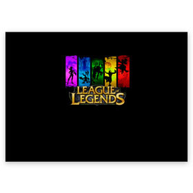 Поздравительная открытка с принтом LOL Heroes 2 , 100% бумага | плотность бумаги 280 г/м2, матовая, на обратной стороне линовка и место для марки
 | l.o.l | league of legends | игры | лига легенд | лол