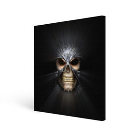 Холст квадратный с принтом Скелет в маске , 100% ПВХ |  | Тематика изображения на принте: warhammer | хаос | череп